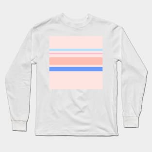 A gorgeous merge of Powder Blue, Soft Blue, Little Girl Pink, Very Light Pink and Pale Rose stripes. Long Sleeve T-Shirt